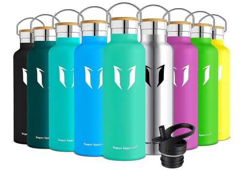 Super Sparrow Trinkflasche Edelstahl Wasserflasche - 750ml - Isolier Flasche mit Perfekte Thermosflasche für das Laufen, Fitness, Yoga, Im Freien und Camping | Frei von BPA