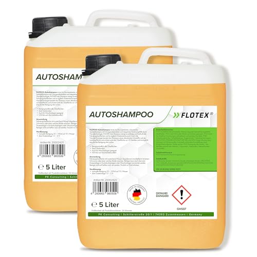 Flotex Autoshampoo Konzentrat, 2 x 5L Auto Car Shampoo Reiniger