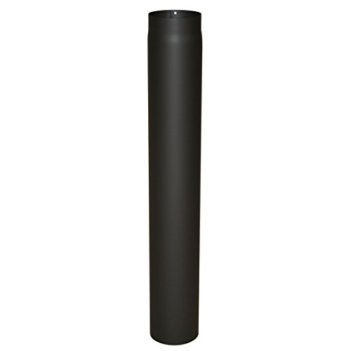 Ofenrohr Senotherm® 2 mm Ø 130 mm hitzebeständig lackiert, gerade - Rauchrohr, Kaminrohr schwarz - für Pellettofen und Kamine - Länge: 1000 mm