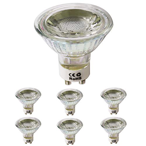 LED-Strahler，GU10 Neue Produkte ，5 Watt LED Lampe ersetzt 40W Halogenlampe, 5 Watt COB dimmbar GU10 LED-Strahler, AC 220V, Warmweiß (3000 Kelvin), 400 Lumen , 6 Stück