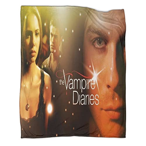 The Vampire Diaries Flanelldecke Weich Warm 3D-Digitaldruck Überwurfdecken Plüschdecken Für Kinder Und Erwachsene Decke Für Bett Couch Und Reisen 150X200CM