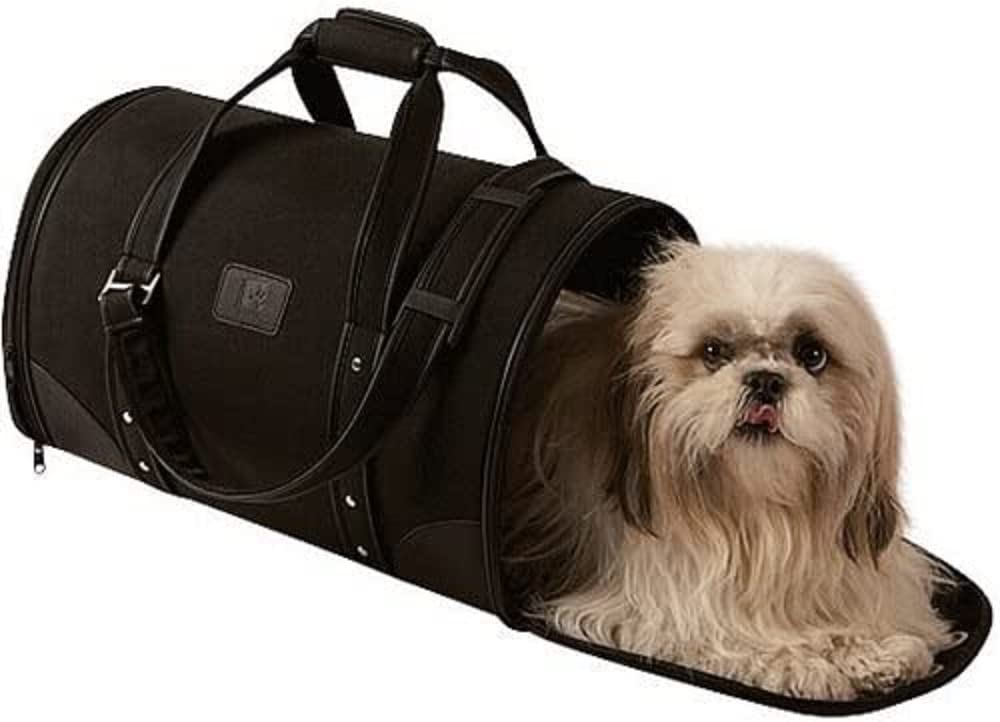 Bobby Parisien – Kleine Katzen- und Hundetragetasche 47 x 30 x 30 cm – Hundetragetasche mit Schultergurt, Schwarz