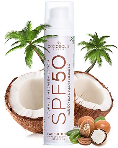 COCOSOLIS Sonnencreme SPF 50 - Feuchtigkeitsspender mit Sonnenschutz gegen UVA- und UVB-Strahlen - Sun Cream für alle Hauttypen - Kokosöl, Kakaobutter, Sheanussöl - 100ml
