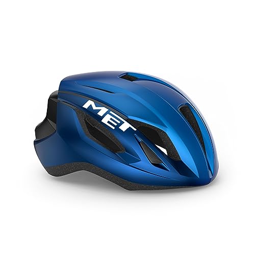 MET Sport Helm Strale Helmet, Blau Metallic (Blau), S