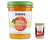 6x Zuegg Arance 100% Frutta, Marmelade Orange 100% Frucht Konfitüre Brotaufstriche Italien 250g + Italian Gourmet polpa 400g