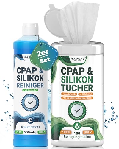 Silikonreiniger CPAP-Reiniger Konzentrat Mapeau für Masken (2er Set)
