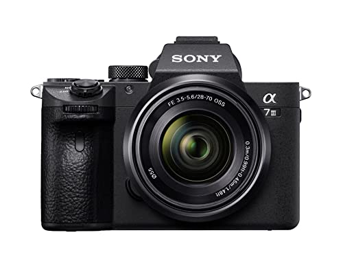 Sony Alpha 7M3 E-Mount Vollformat Digitalkamera ILCE-7M3 (24,2 Megapixel, 7,6cm (3 Zoll) Touch-Display, Exmor R CMOS Vollformatsensor, XGA OLED Sucher, 2 Kartenslots, inkl. SEL-2870 Objektiv) schwarz