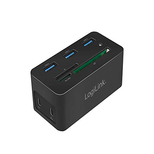LogiLink UA0370 - USB-C Multiport Mini Dock 10-in-1-Anschluss, mit PW (Power Delivery)
