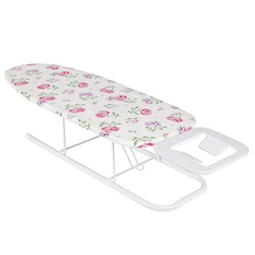 ONVAYA Tischbügelbrett | Mini Bügelbrett | Bügeltisch | Kleines, platzsparendes Bügelbrett (Rosen Design)