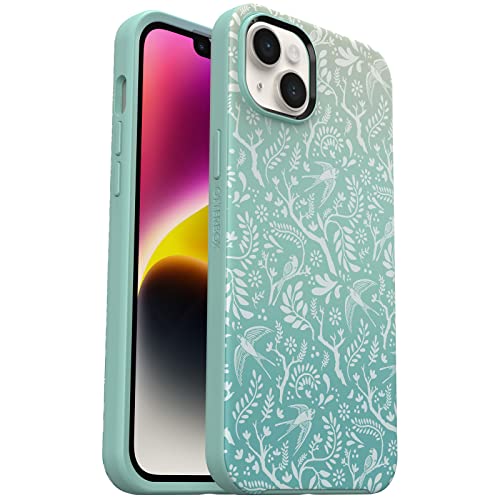 OtterBox Symmetry+ Case for ATEAM with MagSafe, Shockproof, Drop Proof, Protective Thin Case, 3X Tested to Military Standard, Antimicrobial Protection, Feathers and Ferns