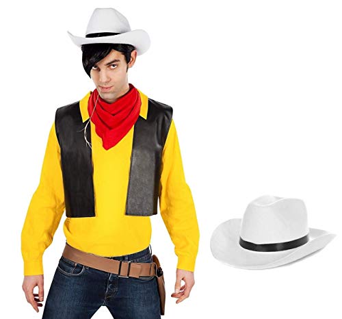 Maskworld Lucky Luke Comic Cowboy Western Kostüm mit Cowboy-Hut für Herren 5-teilig (L)