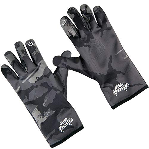 Fox Rage Thermal Camo Gloves - Thermohandschuhe für Angler, Angelhandschuhe für Raubfischangler, Handschuhe zum Angeln, Größe:L