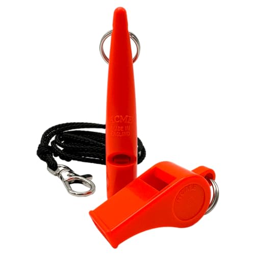 ACME Whistle Set, Hundepfeife No. 211,5 und Triller 660 und Pfeifenband in Orange
