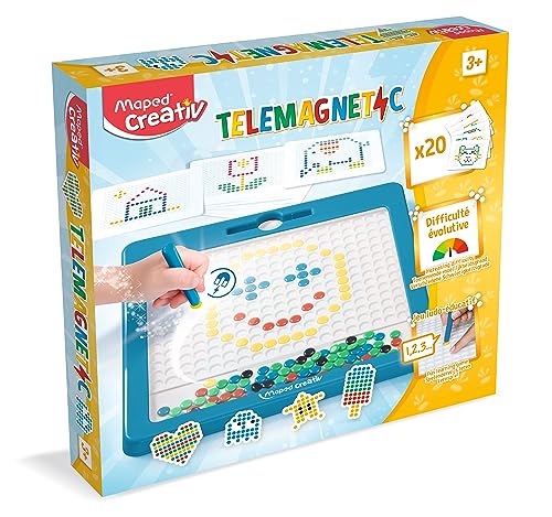 Joustra - Telemagnetic – Tablet mit Magnetchips zum Zeichnen und Schreiben – kreative Freizeitbeschäftigung für Kinder ab 3 Jahren