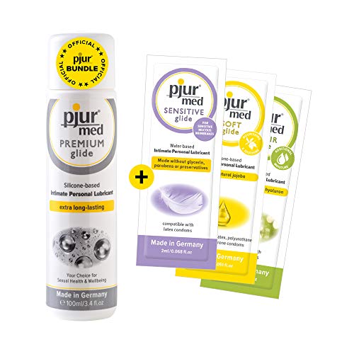 pjur med Premium Glide - Medizinisches Gleitmittel auf Silikonbasis - für hochempfindliche Haut/Schleimhäute - Allergiefreundlich