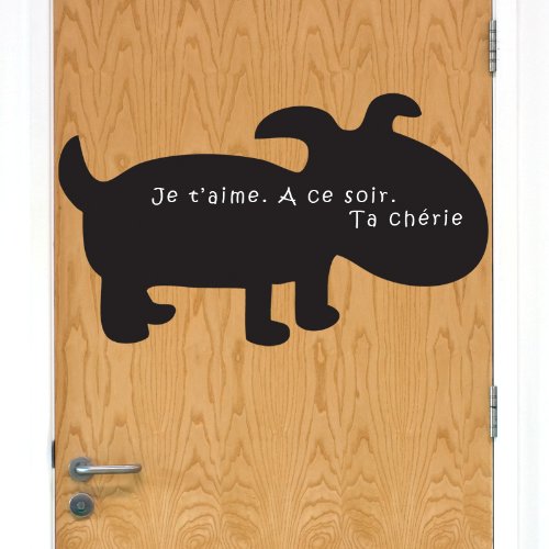 Aufkleber Tafel Tafel – selbstklebend, abwischbar – Hund – 90 x 145 cm