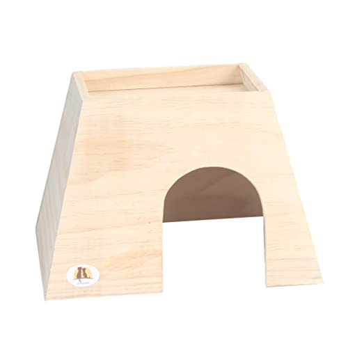 emours Natürliches kaubares Hamster-Versteck aus Holz, schönes Feenhaus für Zwerghamster, groß, (25,4 x 24,1 x 17,8 cm)