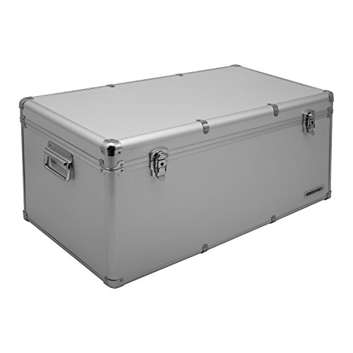Aluminium-Rahmenkoffer Transport-Box, Koffer in Silber mit 82 Liter Volumen