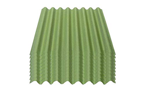 Onduline Easyline Dachplatte Wandplatte Bitumenwellplatten Wellplatte 9x0,76m² - grün