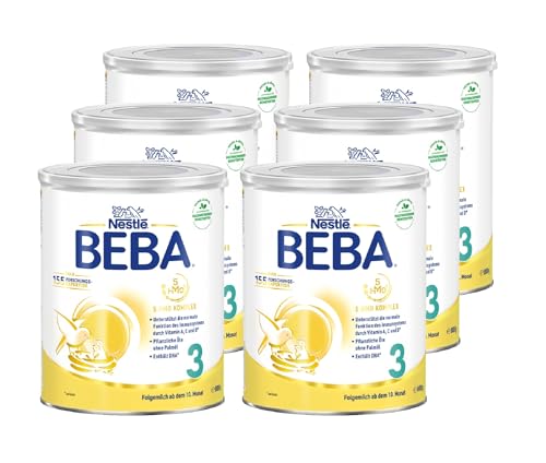 Nestlé BEBA 3 Folgemilch, Folgenahrung ab dem 10. Monat, 6er Pack (6 x 800g)