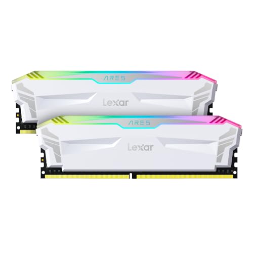 Lexar Kit Barrettes mémoire 16Go (2x8Go) DIMM DDR4 Ares RGB PC4-32000 (4000 MHz) (Weiß)