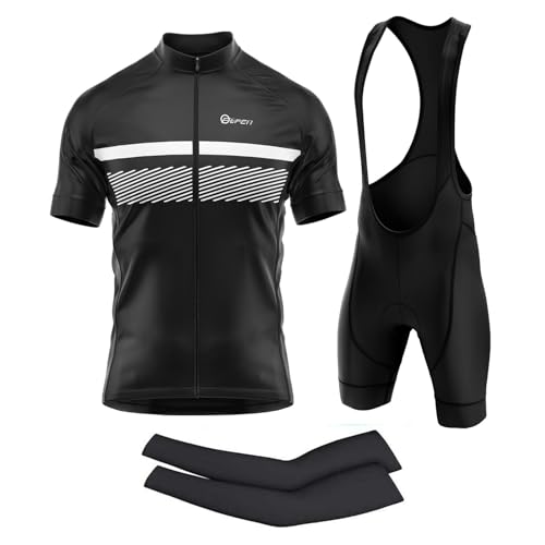 Herren Fahrradtrikot, 2024 kurzärmliges Set mit 9D-Gel-gepolsterten Shorts, Fahrradbekleidung Set für Mountainbikes für MTB Rennrad Fahrrad Jersey (PA12,4XL)