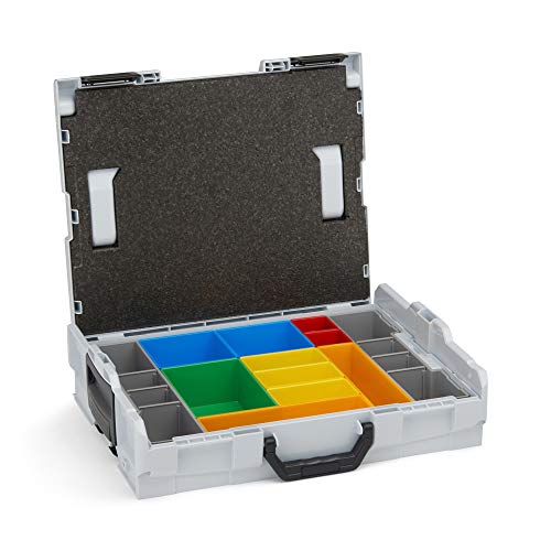Sortierboxen für Kleinteile | L-BOXX 102 (grau) mit Insetboxenset H3 | Profi Werkzeugkoffer leer inkl. Sortimentskasten Einsätze