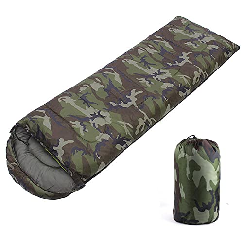 Richolyn 3 Saison Schlafsack, Outdoor Verdickter Warmer Camouflage-Schlafsack Camping Schlafsack, 1kg Schlafsack, Spring and Autumn