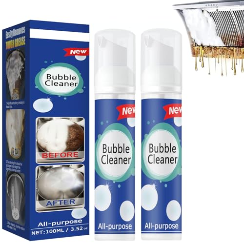 Luftune Bubble Cleaner, Luftune All Purpose Rinse Cleaning Spray, All-Around Kitchen Cleaning Foam, Kitchen Bubble Cleaner Spray, Foaming Heavy Grease Cleaner, For Hoods, Stovetop (2pcs)