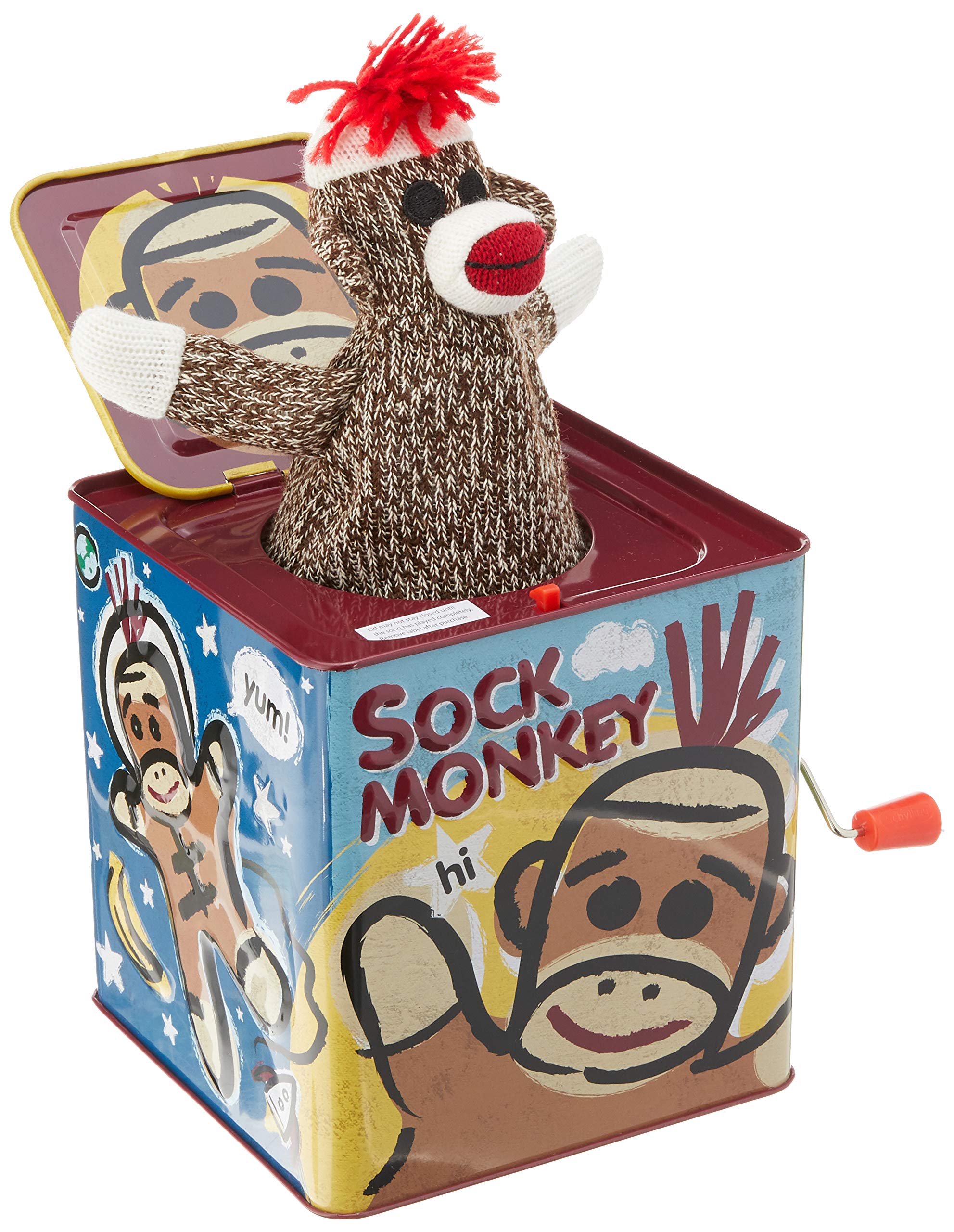 Schylling Sock Monkey Jack in The Box