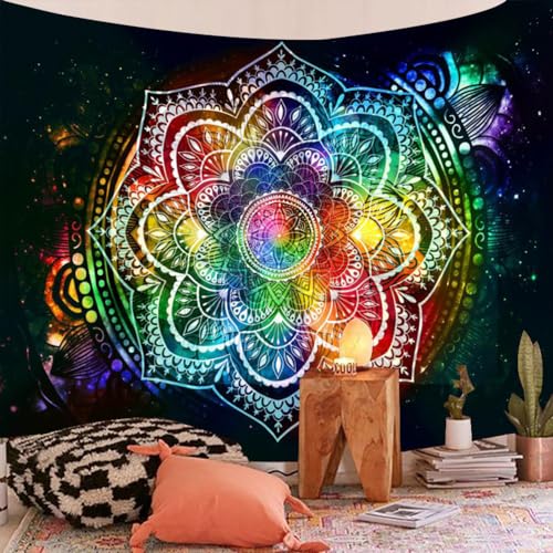 EXQUILEG Wandteppich Mandala, Hippie-Mandala-Wandbehang-Wandtuch Boho für Raumdekoration, Wanddekorationskunst (A,180 * 230cm)