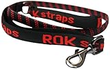 ROK straps ROK00397 Stretch Hundeleine, Long M Strap, schwarz mit rot