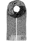 FRAAS Cashmink-Schal im Animal-Style - 35 x 200 cm - Made in Germany für Damen Schwarz