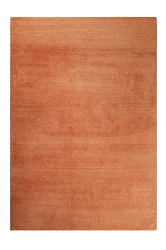 Kuschelig weicher Esprit Hochflor Teppich, bestens geeignet fürs Wohnzimmer, Schlafzimmer und Kinderzimmer LOFT(130 x 190 cm, orange)