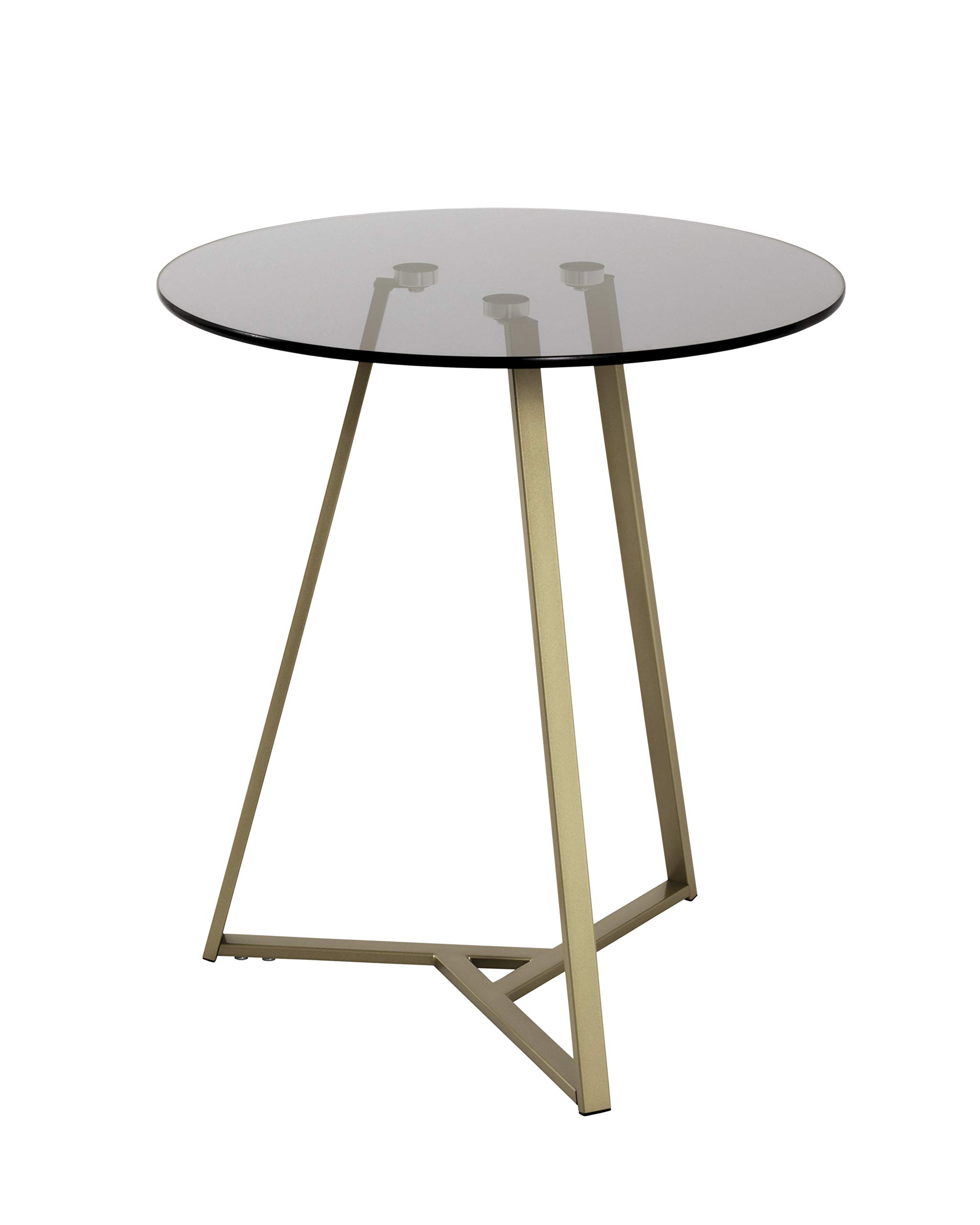 HAKU Möbel Beistelltisch, Metall, gold-grau, Ø 45 x H 50 cm