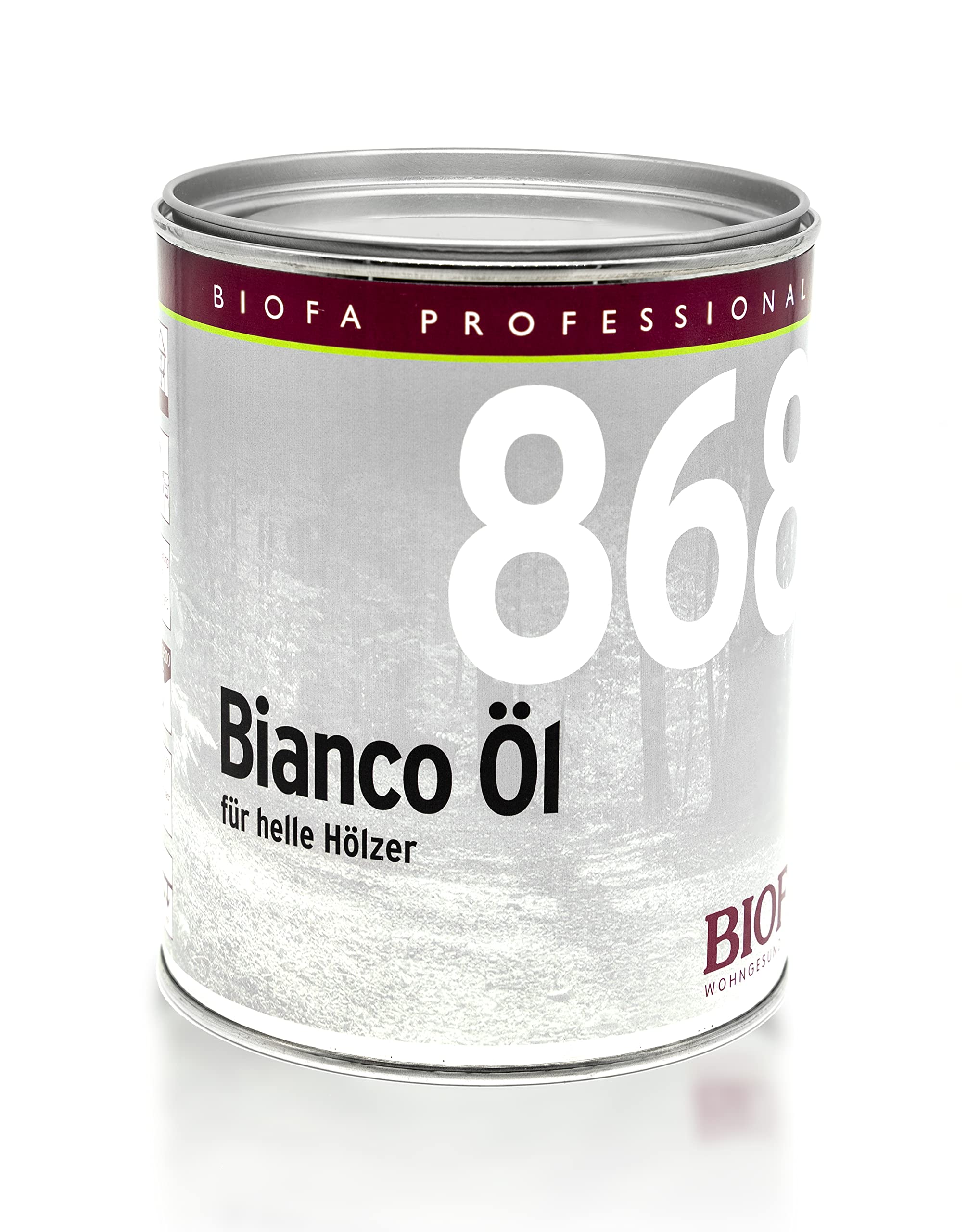 BIOFA Bianco Öl Hartöl hell Parkettöl Holzbodenöl Eiche Ahorn Nadelhölzer (1 Liter)