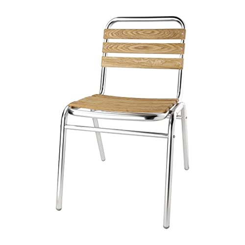 Bolero gk997 Bistro Seite Stuhl, aluminium und Esche (4 Stück)