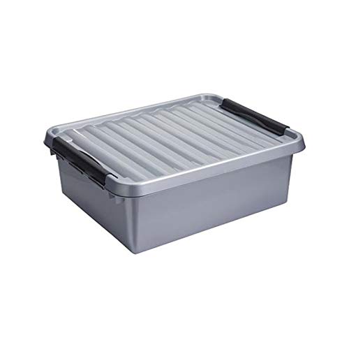 Sunware 6X Q-Line Box - 25 Liter - 500 x 400 x 180 mm - Silber/schwarz