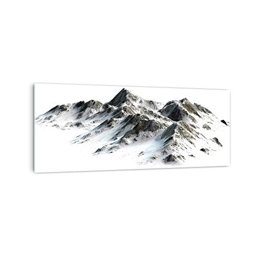DekoGlas Küchenrückwand 'Schneebedeckte Berge' in div. Größen, Glas-Rückwand, Wandpaneele, Spritzschutz & Fliesenspiegel