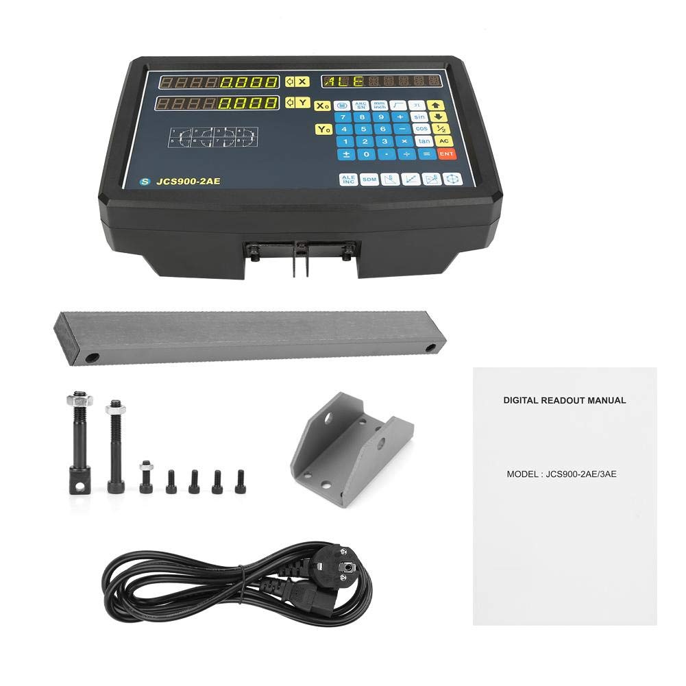 Verrückter Verkauf 2-Achsen-Digitalanzeige-DRO-Set, Digitalanzeige-DRO-Display für Drehmaschinen-Linear-Encoder mit Zubehör