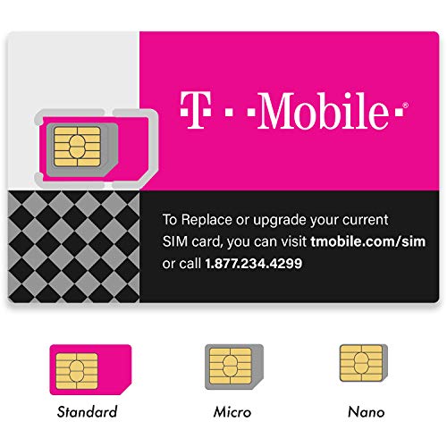 T-Mobile SIM-Karte Micro/Nano/Standard GSM 4G/3G/2G LTE Prepaid/Postpaid-Starter-Set, unaktivierter Hotspot (2 Stück)