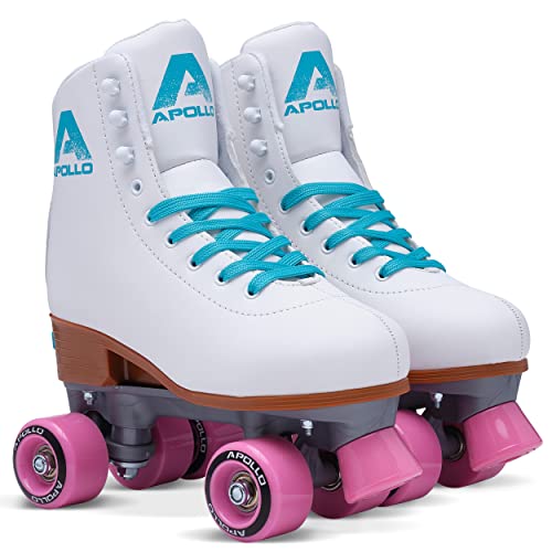 Apollo Disco Roller, Classic Roller | Rollschuhe für Kinder und Erwachsene | größenverstellbare Quad-Skates, 3 Größen, verstellbar von 31 bis 42 | Rollschuhe Damen in schicken Designs