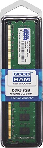Goodram 8GB DDR3 Speichermodul 1333 MHz - Speichermodule (8 GB, 1 x 8 GB, DDR3, 1333 MHz, 240-pin DIMM)