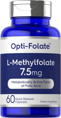 Opti-Folate L-Methylfolat 7,5mg (60 Kapseln) - optimiert und aktiviert - GVO, glutenfrei - Methylfolate, 5-MTHF
