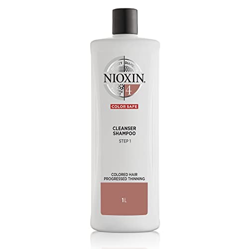 Nioxin System 4 Cleanser Shampoo - Innovatives 3-Stufen System - Für coloriertes, sichtbar dünner werdendes Haar