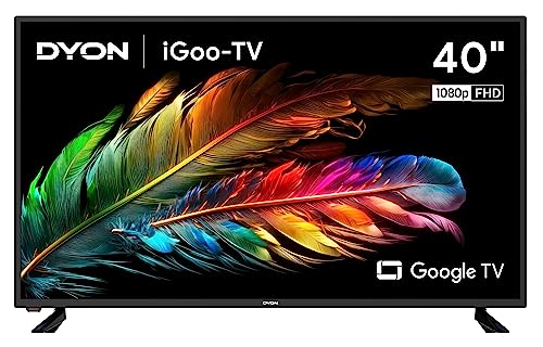 DYON iGoo-TV 40F 100cm (40 Zoll) Google TV (Full-HD, HD Triple Tuner, Prime Video, Netflix, Google Play Store für DAZN, Disney+ UVM., Google Assistant, Sprachfernbedienung) [Mod. 2023]