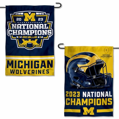 Michigan Team University Wolverines College Football 2023 National Champions doppelseitige Gartenflagge
