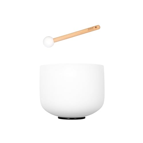 Sela SECF9A Crystal Singing Bowl Set, A: 440 Hz (Frosted)