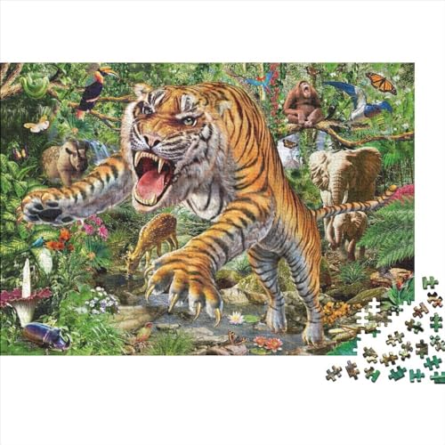 Tiger King 1000-Teile-Puzzle | Geschenk Der Premium Edition Für Erwachsene Wonderful Animals 1000 Teile Entspannendes Puzzlespiel 1000pcs (75x50cm)