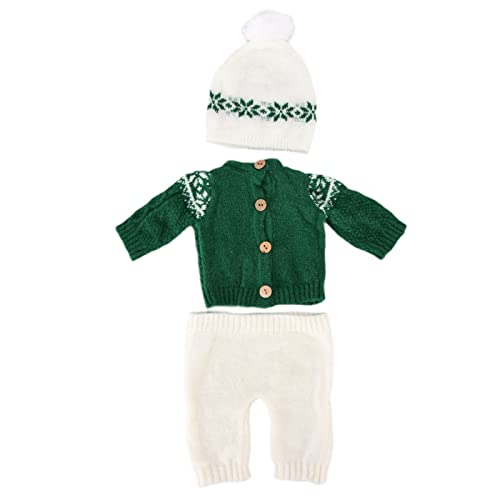 Baby Fotografie Kostüm, Mohair Weihnachten Bequeme Neugeborenen Fotografie Requisiten für Neugeborene Taufe(Grün)